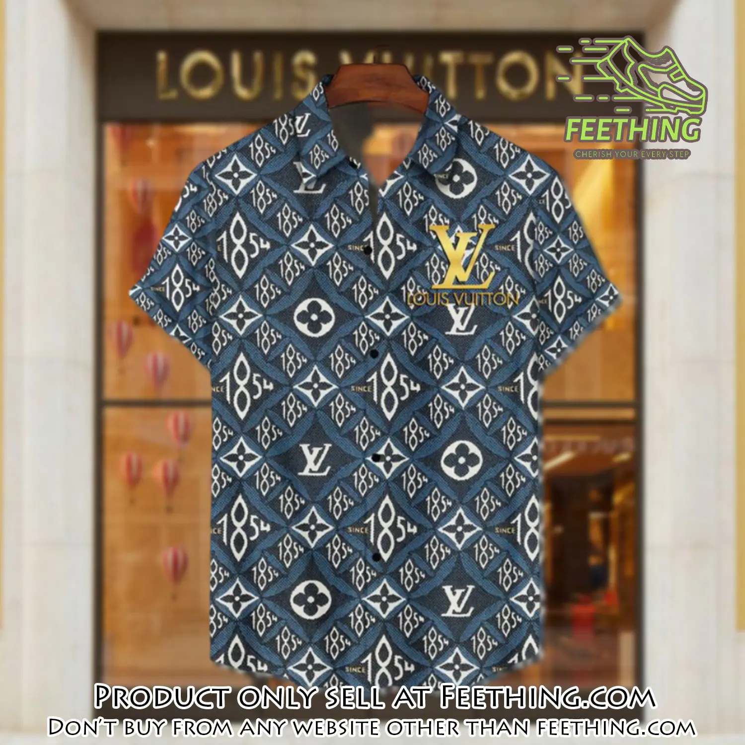 Lv louis vuitton luxury hawaiian shirt & short set lhs1194 ft3826519